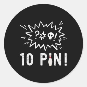 Grappig bowlen Ik haat de tien pins bowling Ronde Sticker