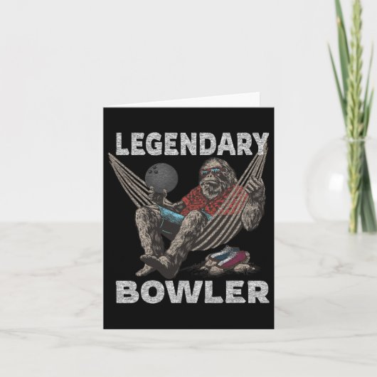 Grappig Bowling Bowler Legendarisch Gezegde Kaart (Voorkant)