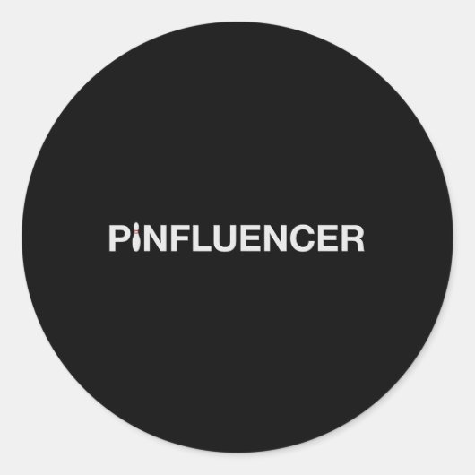 Grappig Bowling Design Pinfluencer voor bowlers Ronde Sticker (Voorkant)