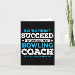 Grappig Bowling Game Design voor Coach - Mannen Kaart