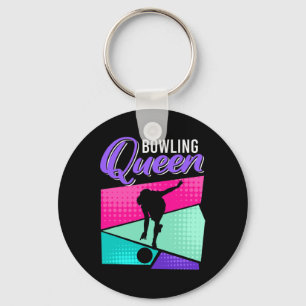 Grappig Bowling Gezegde Bowling Queen Vrouwen Bowl Sleutelhanger