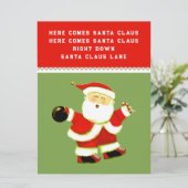 Grappig Bowling Kerstmis Feestdagenkaart (Staand voorkant)