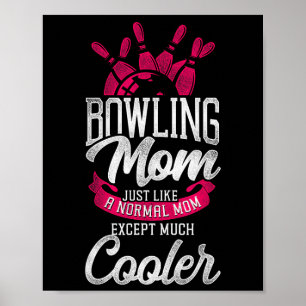 Grappig bowling moeder bowling moeder net als een poster