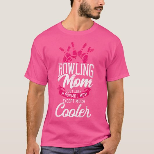 Grappig bowling moeder bowling moeder net als een  t-shirt (Voorkant)