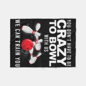 Grappig Bowling ontwerp voor mannen vrouwen Kinder Fleece Deken (Voorkant (Horizontaal))