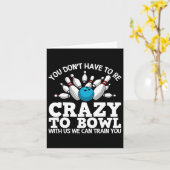 Grappig Bowling ontwerp voor mannen vrouwen Kinder Kaart (Gele Bloem)