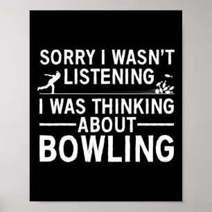 Grappig Bowling ontwerp voor mannen vrouwen Kinder Poster