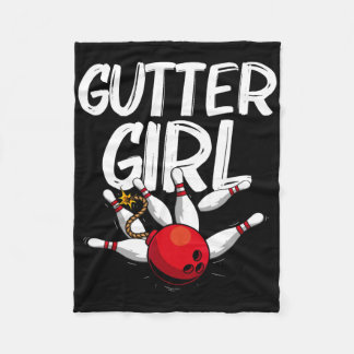 Grappig Bowling ontwerp voor meisjes vrouwen Bowle Fleece Deken