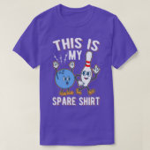 Grappig Bowling Quote Dit is mijn Spare T T-shirt (Design voorkant)