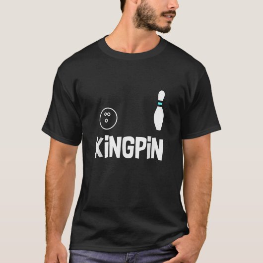Grappig Bowling Shirt Kingpin League Gift (Voorkant)