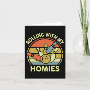 Grappig bowling-shirt rollen met mijn homies kaart