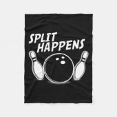 Grappig bowling Shirt split gebeurt Fleece Deken (Voorkant)