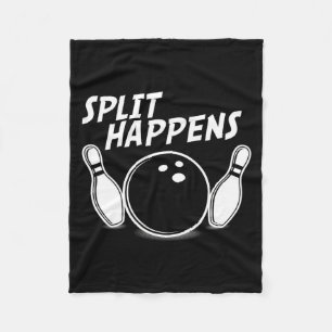 Grappig bowling Shirt split gebeurt Fleece Deken
