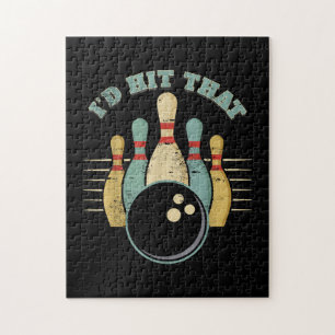Grappig Bowling T-shirt Ik zou die grappige T rak Legpuzzel