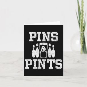 Grappig bowlingbier Drink bowler pins en pints Kaart