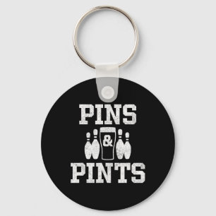 Grappig bowlingbier Drink bowler pins en pints Sleutelhanger