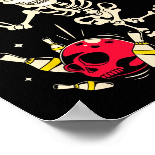 Grappig bowlingontwerp voor mannen en vrouwen Dit Poster (Hoek)