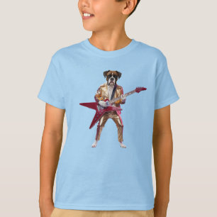 Grappig Boxer Rockster Kinder T-Shirt