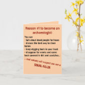 Grappig boze archeoloog Motivation Light Kaart (Gele Bloem)
