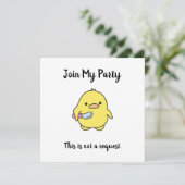Grappig Boze Eend Feestje Kaart (Staand voorkant)