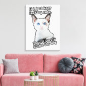 Grappig boze kat-meme voor katten en katteneigenaa canvas afdruk (Insitu (Woonkamer))