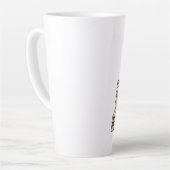 Grappig boze kat meme voor katten en kattenliefheb latte mok (Linkerhoek)