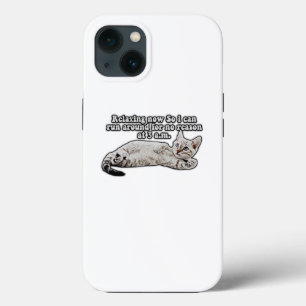 Grappig boze kattenmeme voor katteneigenaars en -l iPhone 13 hoesje