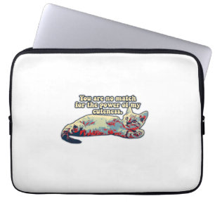 Grappig boze kattenmeme voor kattenliefhebbers en laptop sleeve