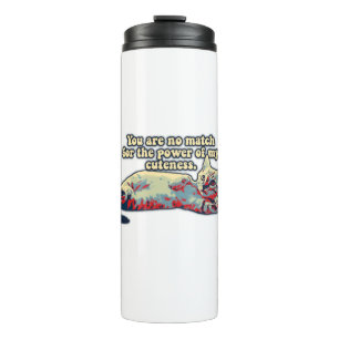 Grappig boze kattenmeme voor kattenliefhebbers en  thermosbeker