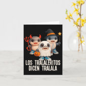 Grappig Brainrot Los Tralaleritos Halloween kostuu Kaart (Gele Bloem)