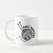 Grappig breien gebeurt koffiemok (Links)