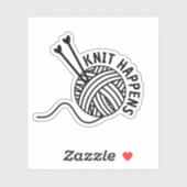 Grappig breien gebeurt waterdicht sticker (Vel)