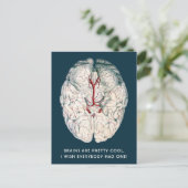 Grappig  brein "Ik wou dat iedereen er een had" Briefkaart (Staand voorkant)