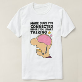 Grappig brein met losgekoppeld draad - Denk eerder T-shirt