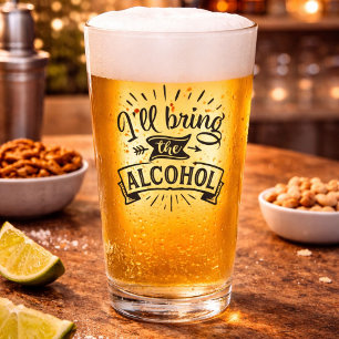 Grappig brengt de alcohol glas