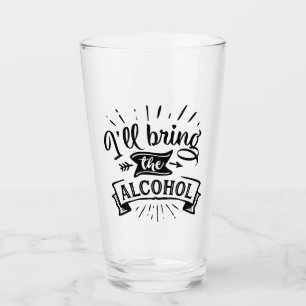 Grappig brengt de alcohol glas