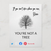 grappig briefkaart dat je geen boom bent (Voorkant)