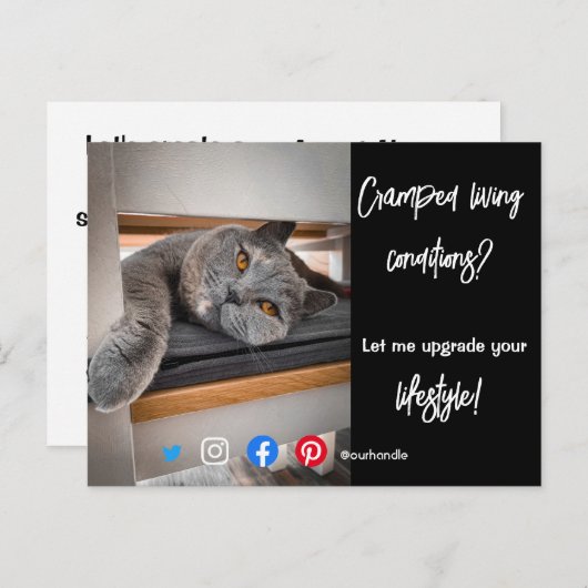 grappig briefkaart in onroerend goed, gekookte lev (Voorkant / Achterkant)