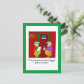 Grappig Briefkaart met kerstHumor (Staand voorkant)