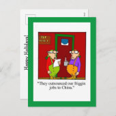 Grappig Briefkaart met kerstHumor (Voorkant / Achterkant)