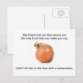 Grappig Briefkaart - "Mijn vriend vertelde me die  (Voorkant / Achterkant)