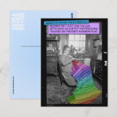 Grappig Briefkaart - Mildred, de Gay Betsy Ross (Voorkant / Achterkant)