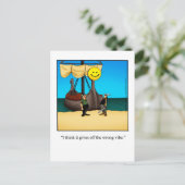 Grappig Briefkaart om je vrienden te amuseren met (Staand voorkant)