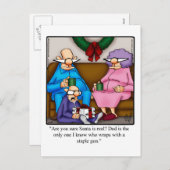 Grappig Briefkaart voor kerstochtend Humor (Voorkant / Achterkant)