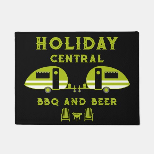 Grappig Brits Caravanning Front Deurmat (Voorkant)