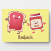 Grappig brood- en tekenfilmfiguren fotoplaat (voorkant)