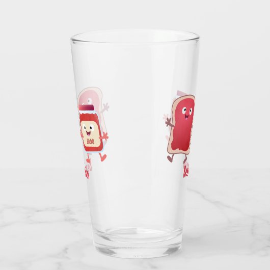 Grappig brood- en tekenfilmfiguren glas (Links)