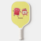Grappig brood- en tekenfilmfiguren pickleball paddle (Voorkant)