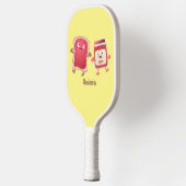 Grappig brood- en tekenfilmfiguren pickleball paddle (Links)