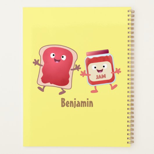 Grappig brood- en tekenfilmfiguren planner (Achterkant)